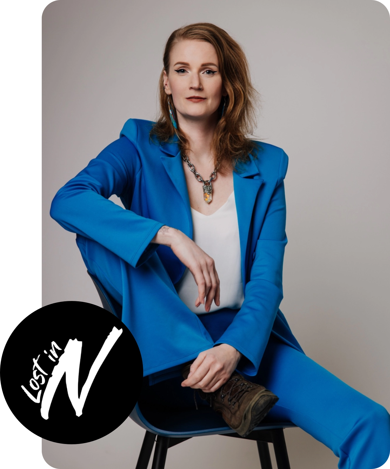 Portrait of Michelle in a blue suit
